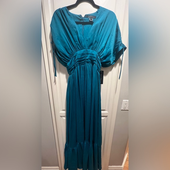 FRENCH CONNECTION Maxi Dress Polyester Women’s Size 6US Color: Ocean Depth NWT - Picture 5 of 16